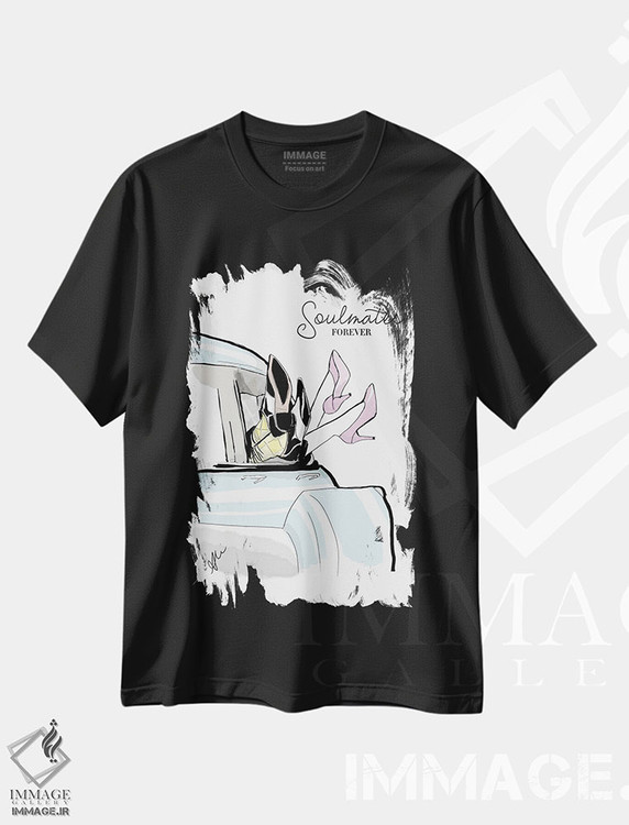 تیشرت طرح دار نیمه های گمشده، هنر دیجیتال اثر آلیسون پِتری | فروشگاه ایماژ