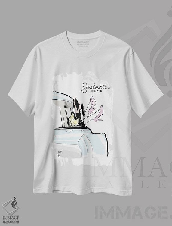 تیشرت طرح دار نیمه های گمشده، هنر دیجیتال اثر آلیسون پِتری | immage.ir