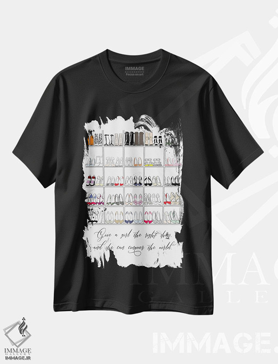 تیشرت طرح دار جهان را تسخیر کن، هنر دیجیتال اثر آلیسون پِتری | فروشگاه ایماژ