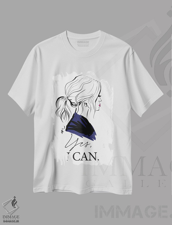 تیشرت طرح دار بله می توانم، هنر دیجیتال اثر آلیسون پِتری | immage.ir