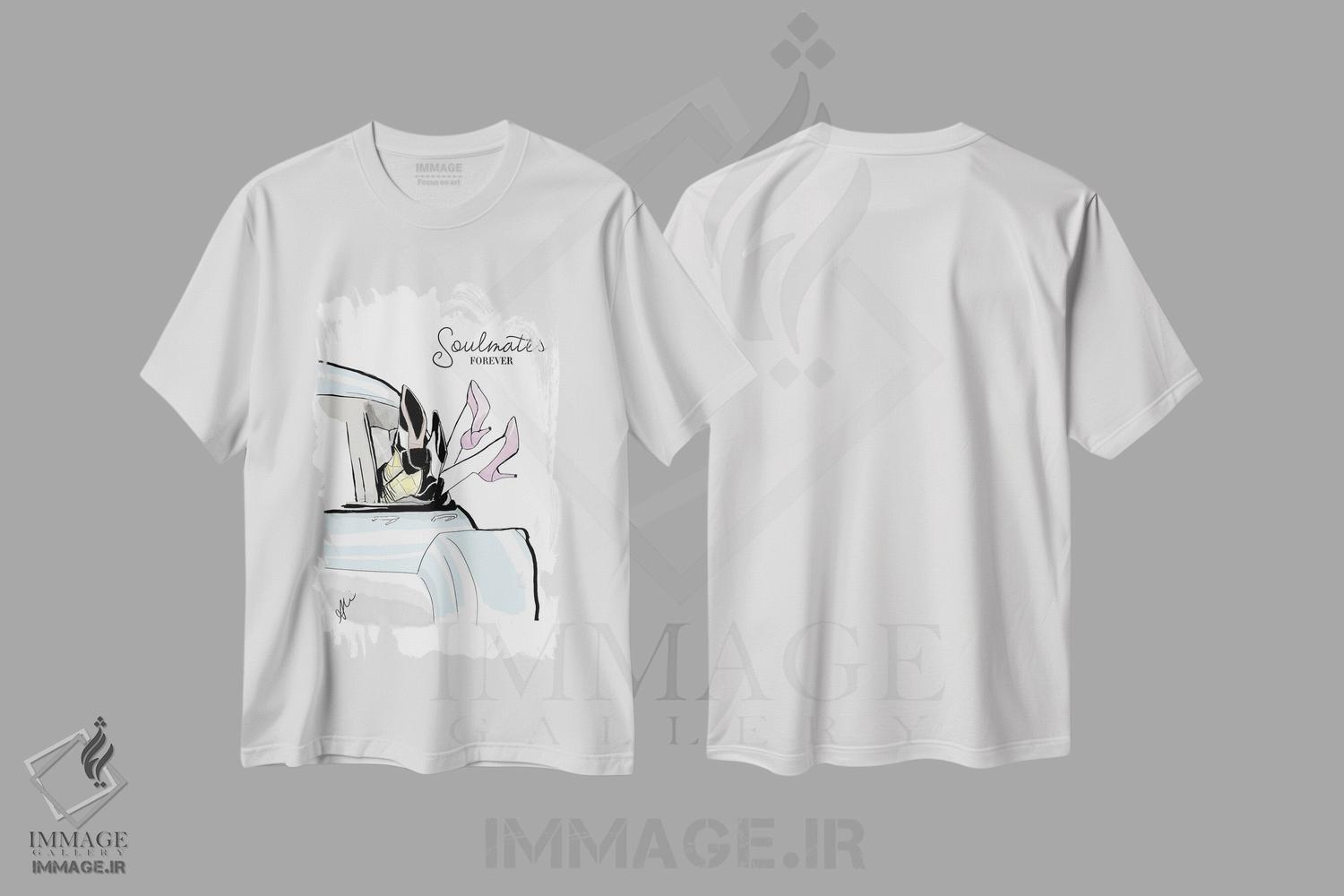 تیشرت طرح دار نیمه های گمشده، هنر دیجیتال اثر آلیسون پِتری | immage.ir