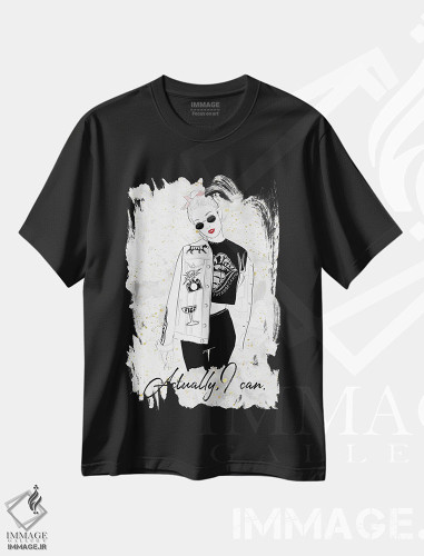 تیشرت طرح دار در واقع می توانم، هنر دیجیتال اثر آلیسون پِتری | فروشگاه ایماژ