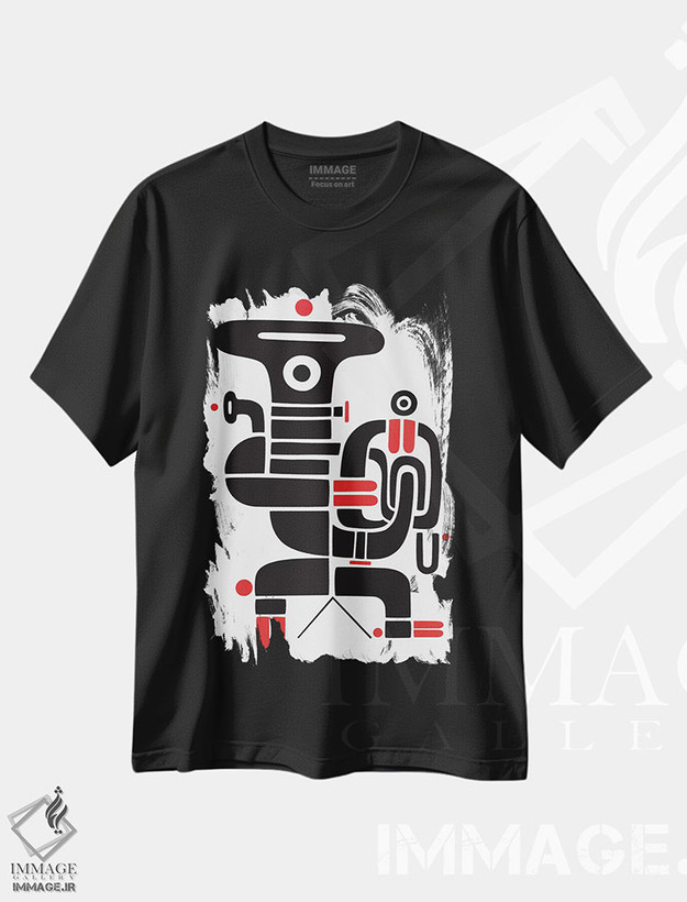 تیشرت طرح دار مرد لوله ای، آبستره اثر آنتونی اسکوییزاتو | فروشگاه ایماژ