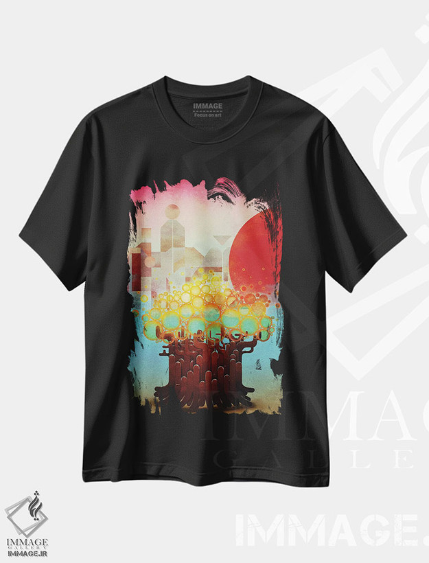 تیشرت طرح دار نماهای هوایی اثر آنتونی اسکوییزاتو | فروشگاه ایماژ