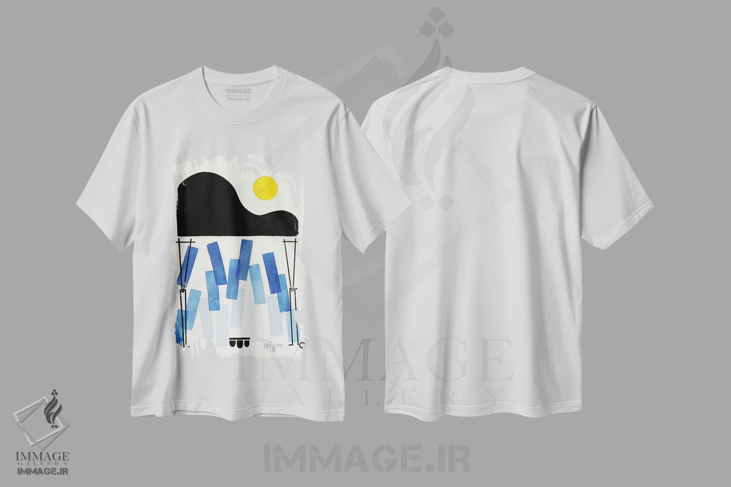تیشرت طرح دار یادداشت های بلوز، آبستره اثر آنتونی اسکوییزاتو | immage.ir