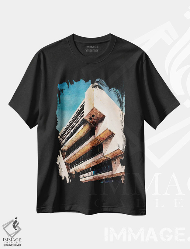 تیشرت طرح دار شهر دالاس، تزئینی اثر آنتونی اسکوییزاتو | فروشگاه ایماژ