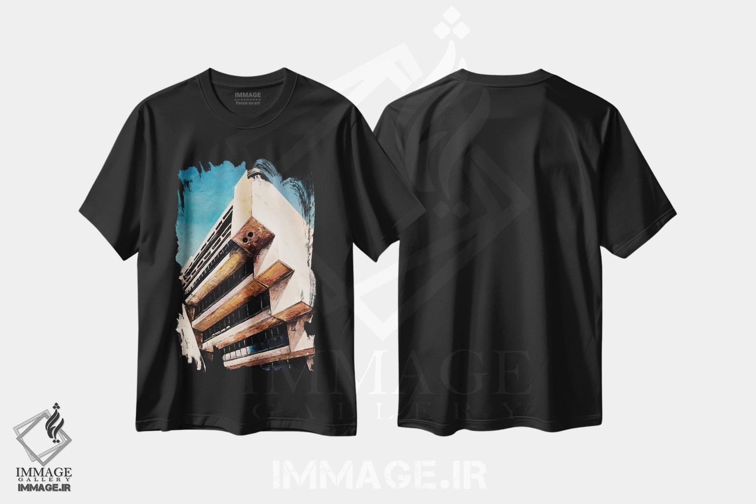 تیشرت طرح دار شهر دالاس، تزئینی اثر آنتونی اسکوییزاتو | فروشگاه ایماژ