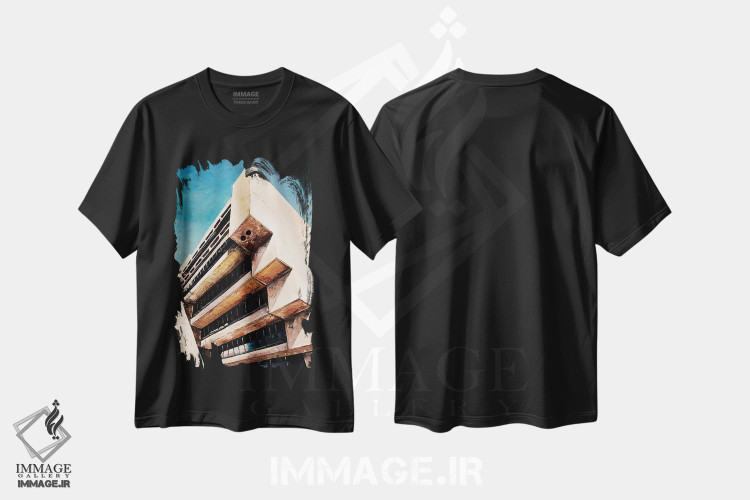 تیشرت طرح دار شهر دالاس، تزئینی اثر آنتونی اسکوییزاتو | فروشگاه ایماژ