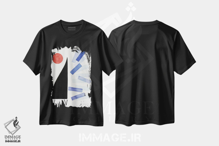 تیشرت طرح دار جاز آزاد، آبستره اثر آنتونی اسکوییزاتو | فروشگاه ایماژ