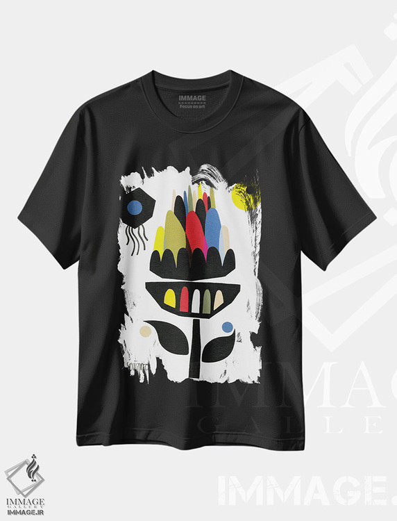 تیشرت طرح دار کنگر فرنگی کیهانی، آبستره اثر آنتونی اسکوییزاتو | فروشگاه ایماژ