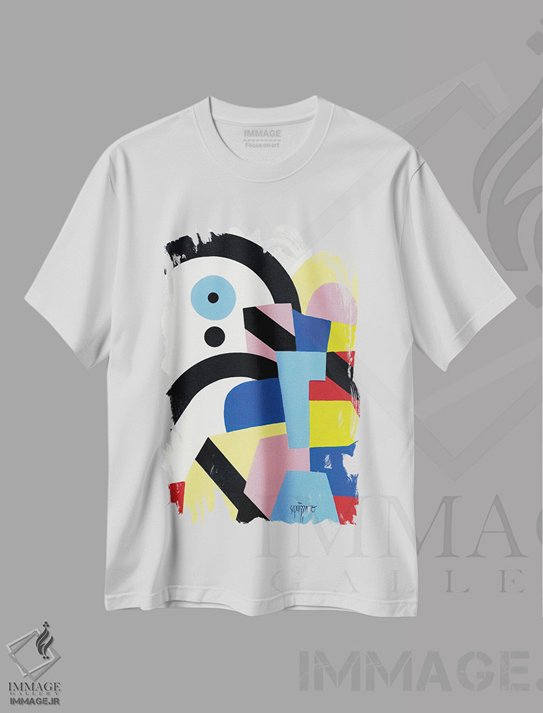 تیشرت طرح دار جو رنگین کمان سیاه اثر آنتونی اسکوییزاتو | immage.ir