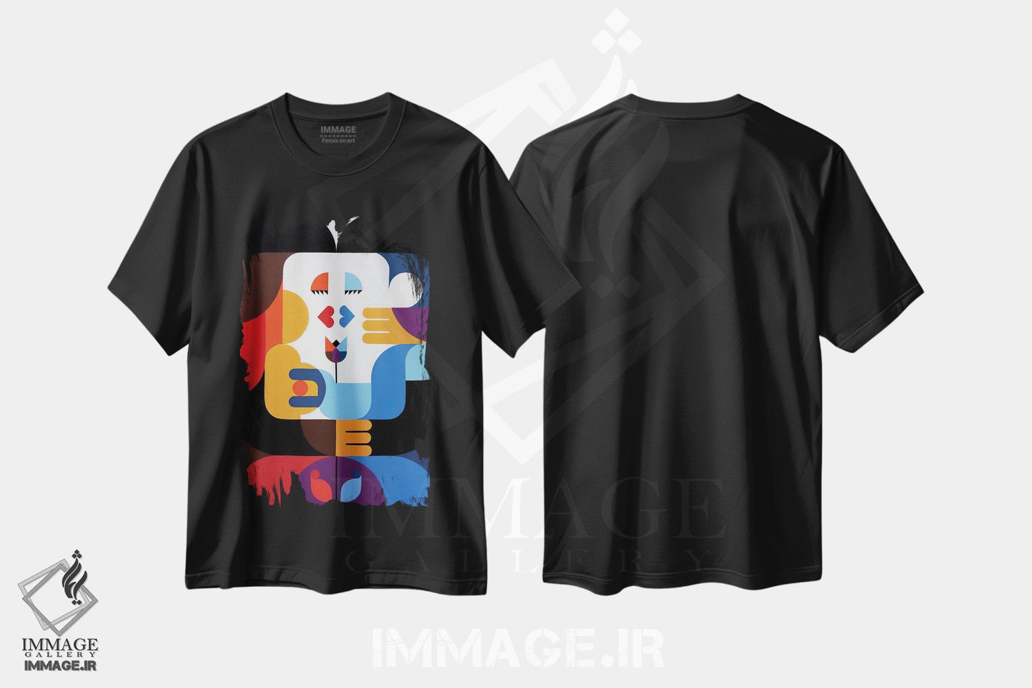 تیشرت طرح دار بوسه در ریو، آبستره اثر آنتونی اسکوییزاتو | فروشگاه ایماژ