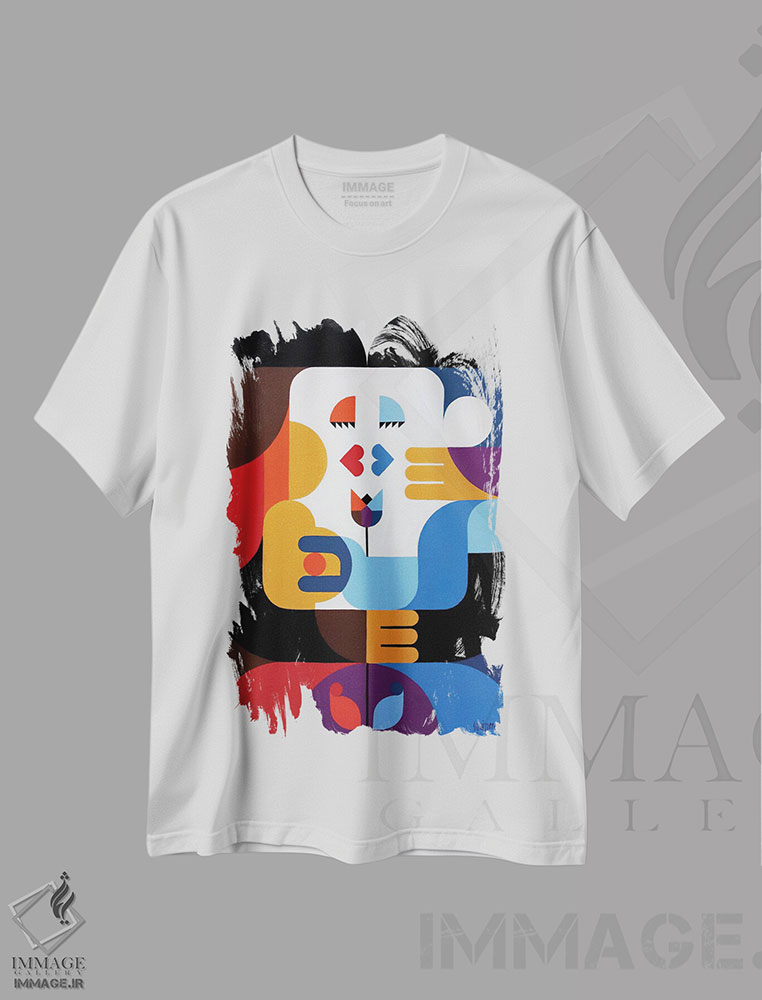 تیشرت طرح دار بوسه در ریو، آبستره اثر آنتونی اسکوییزاتو | immage.ir