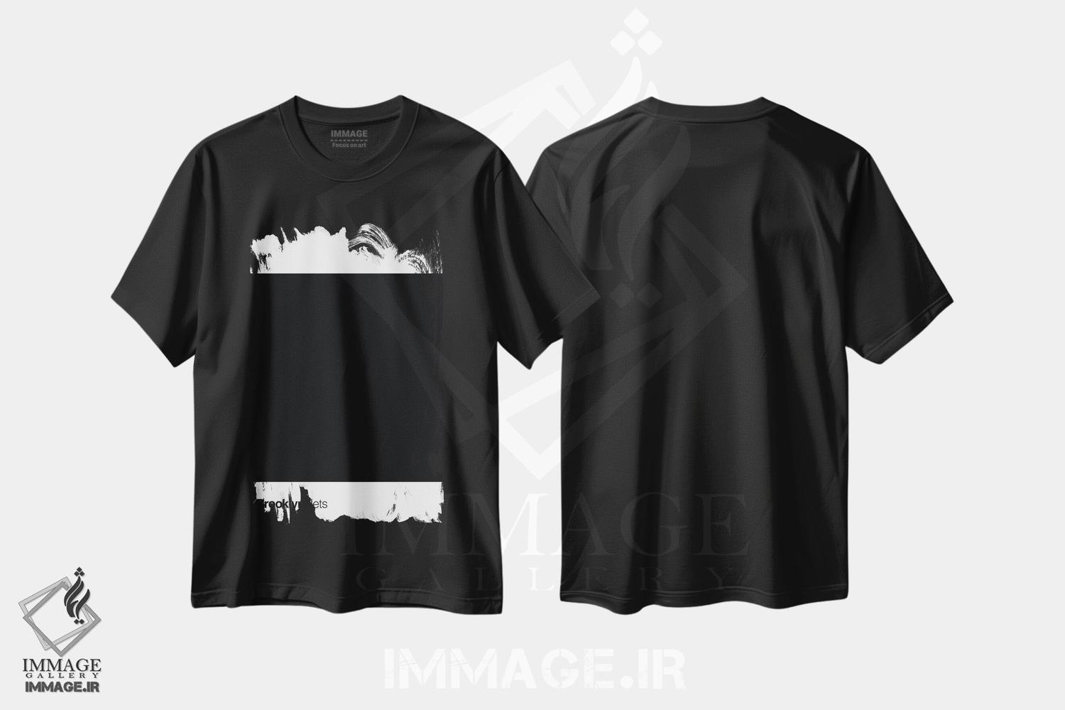 تیشرت طرح دار بسکتبال بروکلین نتس، هنر تزئینی سیاه و سفید اثر آوی سیکس | فروشگاه ایماژ