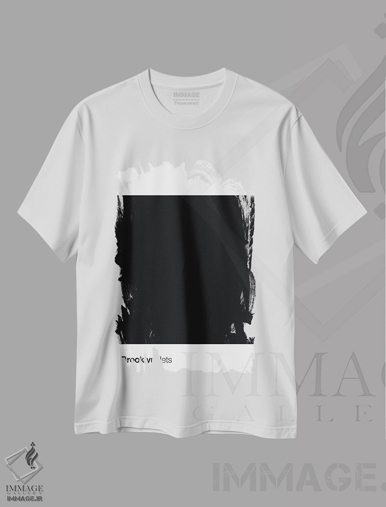 تیشرت طرح دار بسکتبال بروکلین نتس، هنر تزئینی سیاه و سفید اثر آوی سیکس | immage.ir