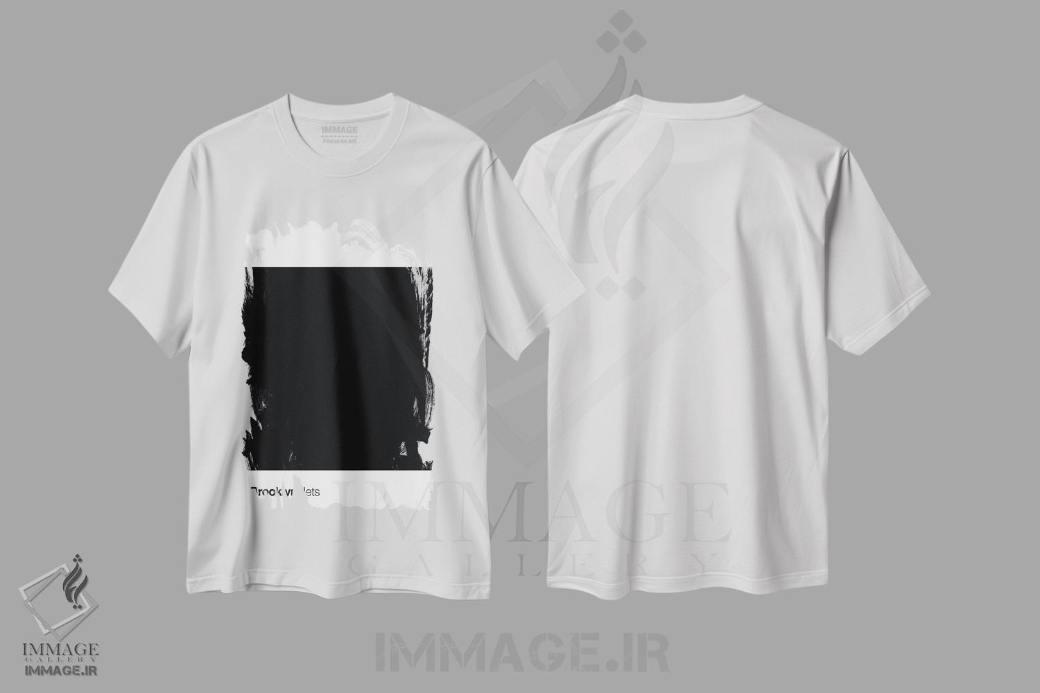 تیشرت طرح دار بسکتبال بروکلین نتس، هنر تزئینی سیاه و سفید اثر آوی سیکس | immage.ir