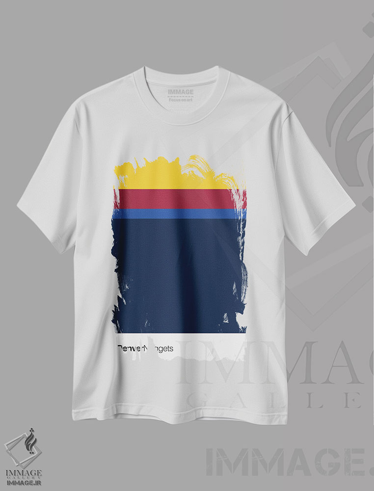 تیشرت طرح دار بسکتبال دنور ناگتس، تزئینی اثر آوی سیکس | immage.ir