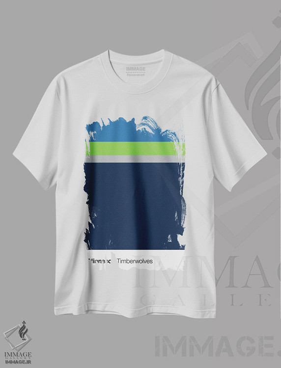 تیشرت طرح دار بسکتبال مینه سوتا تیمبرولوز، تزئینی اثر آوی سیکس | immage.ir