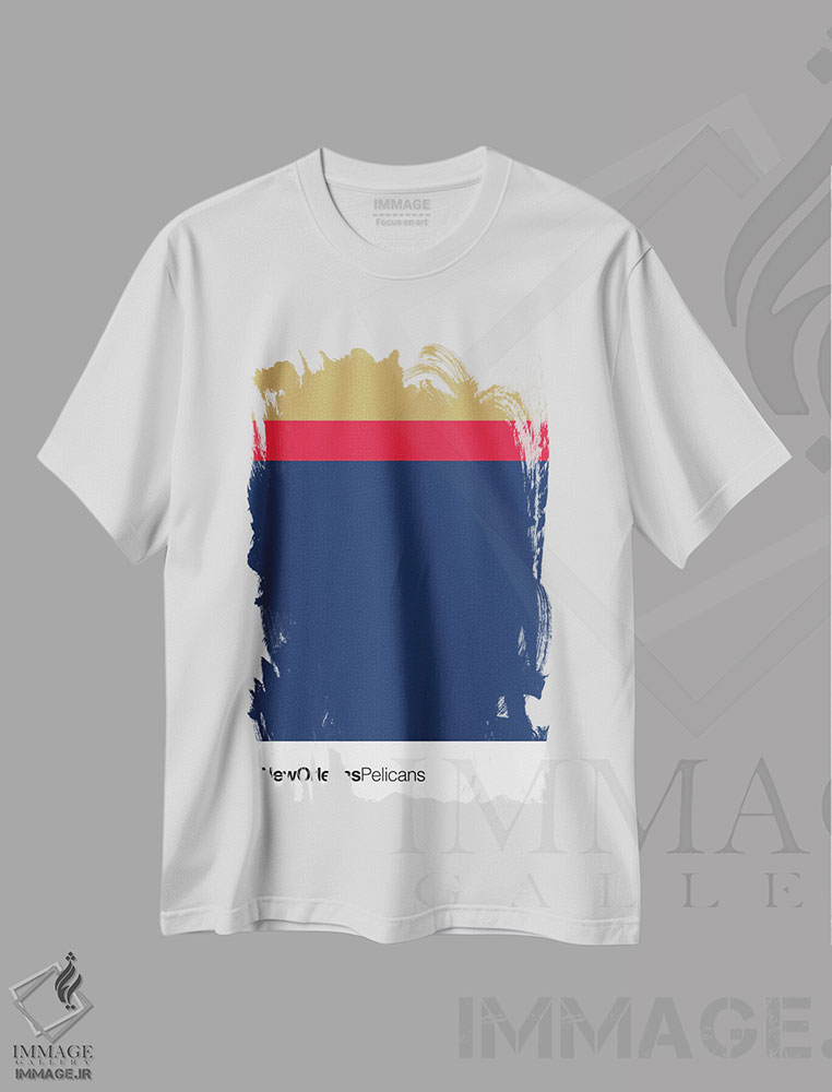 تیشرت طرح دار بسکتبال نیواورلئان پلیکانز، تزئینی اثر آوی سیکس | immage.ir