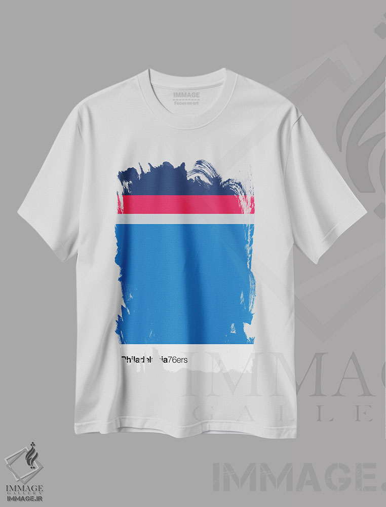 تیشرت طرح دار بسکتبال فیلادلفیا 76رز، تزئینی اثر آوی سیکس | immage.ir