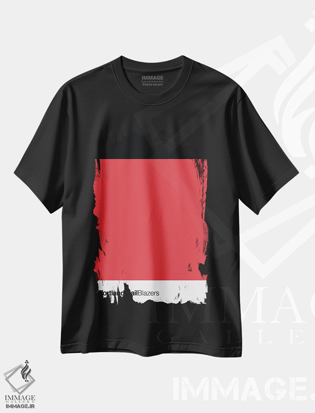 تیشرت طرح دار بسکتبال پورتلند تریل بلیزرز، تزئینی اثر آوی سیکس | فروشگاه ایماژ