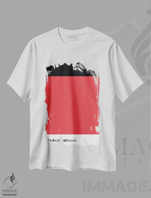 تیشرت طرح دار بسکتبال پورتلند تریل بلیزرز، تزئینی اثر آوی سیکس | immage.ir