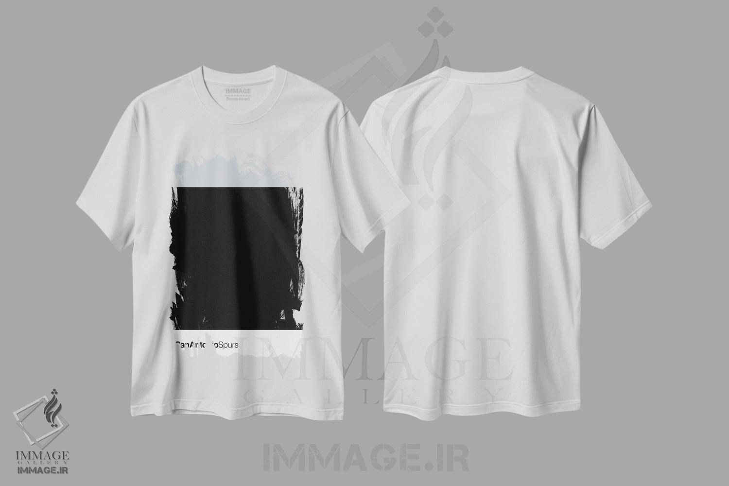 تیشرت طرح دار بسکتبال سن آنتونیو اسپرز، هنر تزئینی سیاه و سفید اثر آوی سیکس | immage.ir