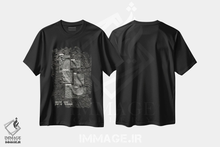 تیشرت طرح دار فرود بر ماه، هنر دیجیتال اثر آوی سیکس | فروشگاه ایماژ