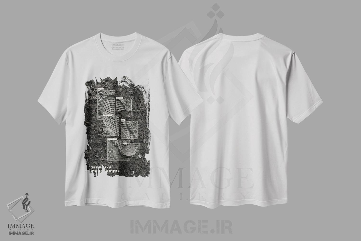 تیشرت طرح دار فرود بر ماه، هنر دیجیتال اثر آوی سیکس | immage.ir
