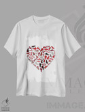 تیشرت طرح دار قلب کتانی، هنر دیجیتال اثر آوی سیکس | immage.ir