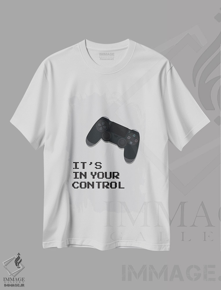 تیشرت طرح دار همه چیز در کنترل توست، تایپوگرافی اثر آوی سیکس | immage.ir