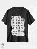 تیشرت طرح دار الفبای کتانی، هنر دیجیتال اثر آوی سیکس | فروشگاه ایماژ