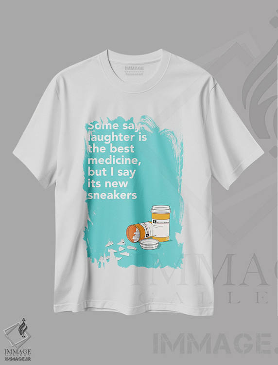 تیشرت طرح دار داروی کتانی، هنر دیجیتال اثر آوی سیکس | immage.ir