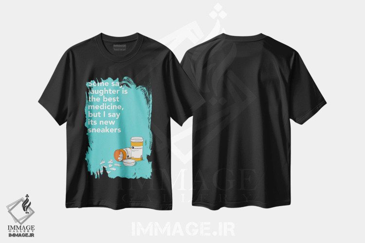 تیشرت طرح دار داروی کتانی، هنر دیجیتال اثر آوی سیکس | فروشگاه ایماژ