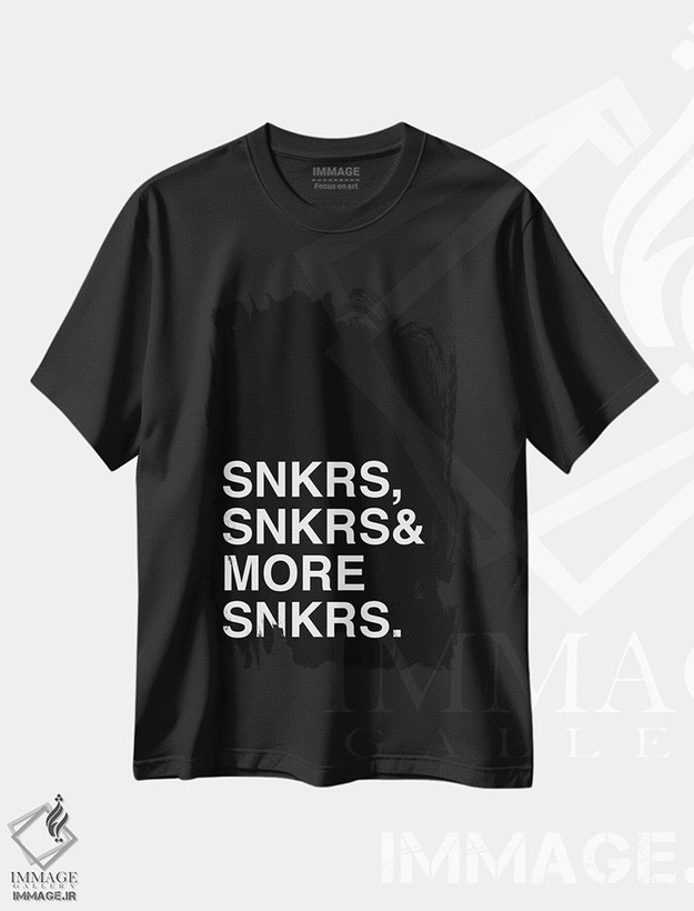 تیشرت طرح دار کتانی، کتانی و باز هم کتانی، تایپوگرافی اثر آوی سیکس | فروشگاه ایماژ