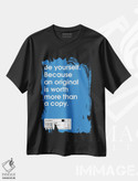تیشرت طرح دار خودت باش، تایپوگرافی اثر آوی سیکس | فروشگاه ایماژ