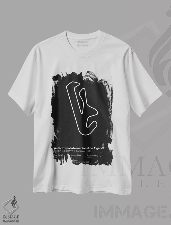 تیشرت طرح دار فرمول یک - پیست الگارو، هنر دیجیتال اثر آوی سیکس | immage.ir