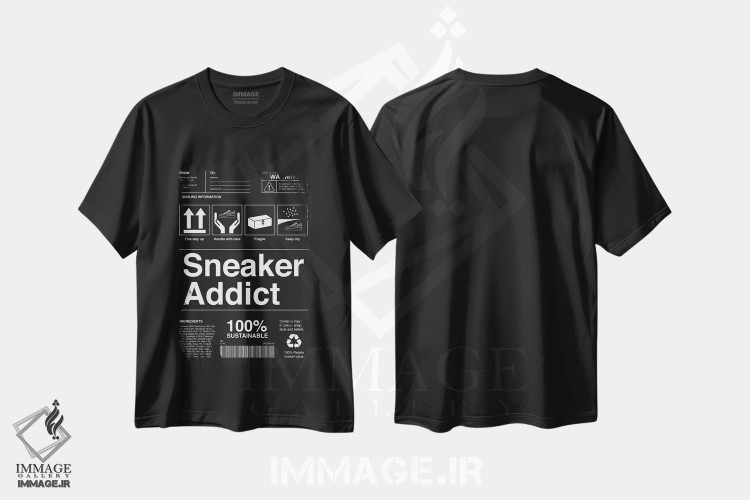 تیشرت طرح دار معتاد کتانی I، هنر دیجیتال اثر آوی سیکس | فروشگاه ایماژ