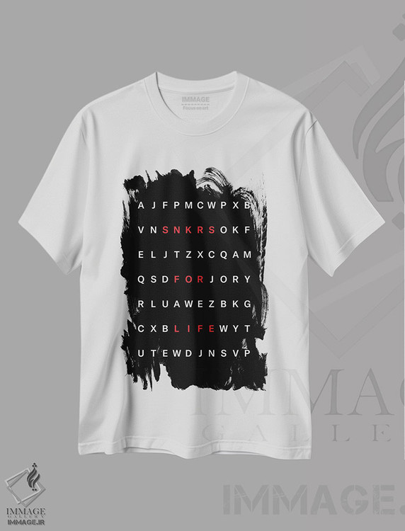 تیشرت طرح دار کتانی برای زندگی، هنر دیجیتال اثر آوی سیکس | immage.ir