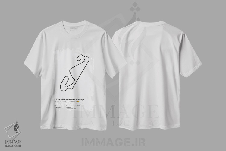تیشرت طرح دار فرمول یک - پیست کاتالونیا، هنر دیجیتال اثر آوی سیکس | immage.ir