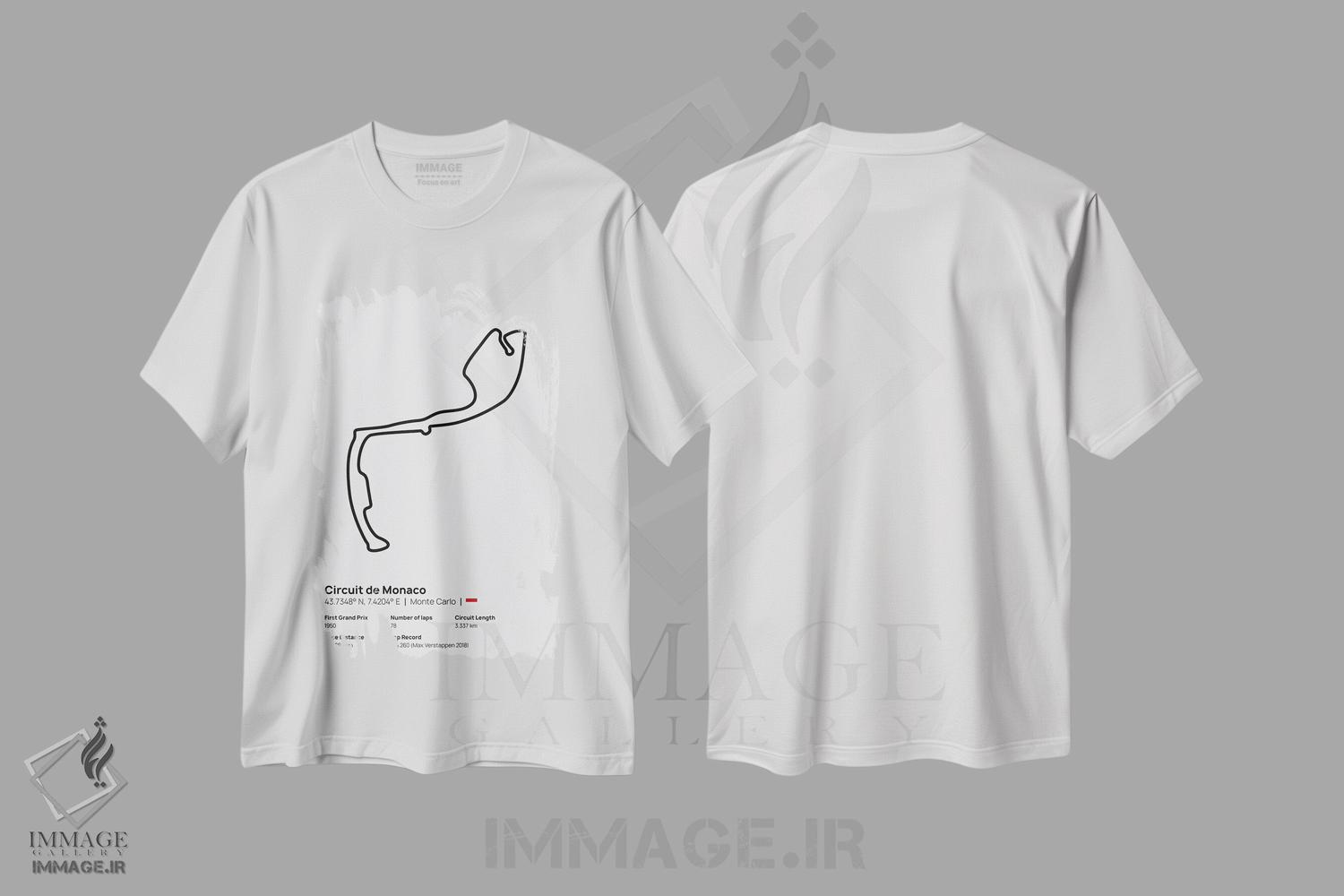 تیشرت طرح دار فرمول یک - پیست موناکو، هنر دیجیتال اثر آوی سیکس | immage.ir