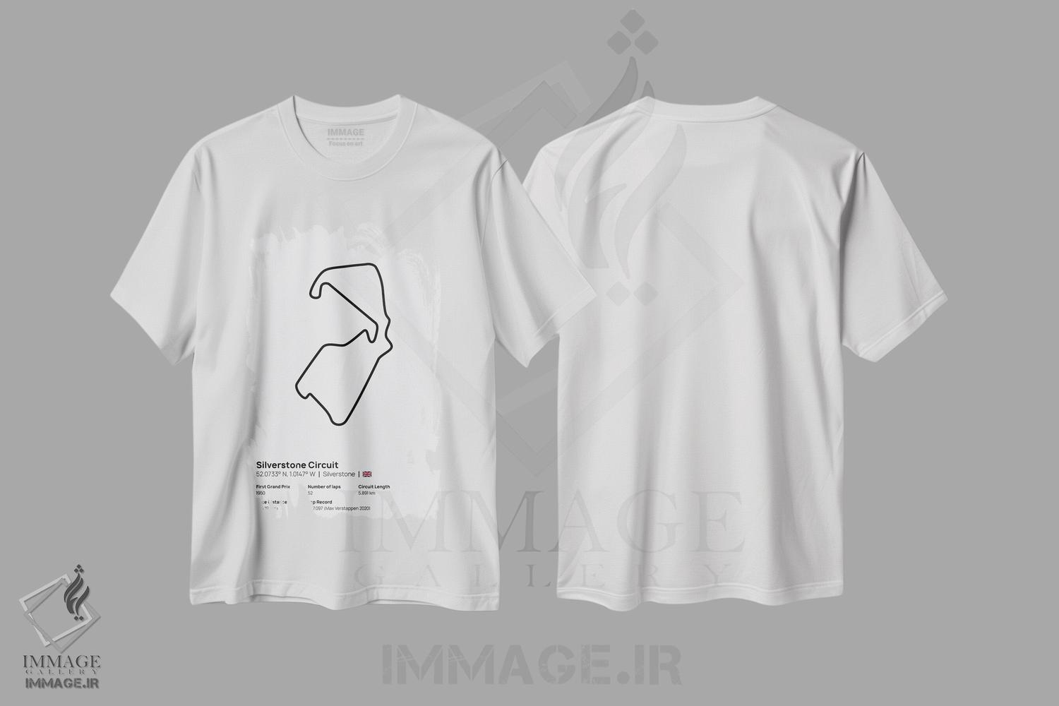 تیشرت طرح دار فرمول یک - پیست سیلوراستون، هنر دیجیتال اثر آوی سیکس | immage.ir