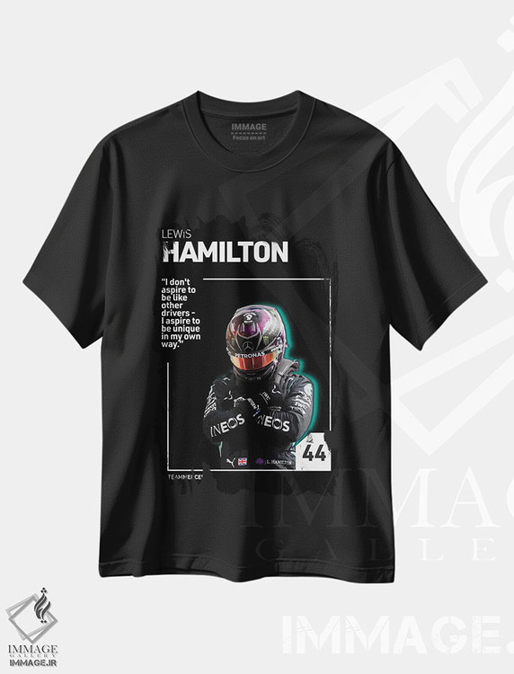 تیشرت طرح دار لوئیس همیلتون، هنر دیجیتال اثر آوی سیکس | فروشگاه ایماژ