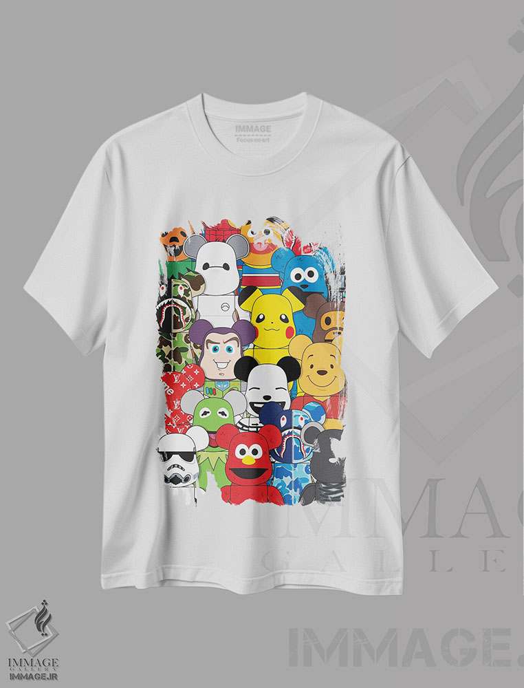 تیشرت طرح دار خانواده بیربریک، هنر دیجیتال اثر آوی سیکس | immage.ir