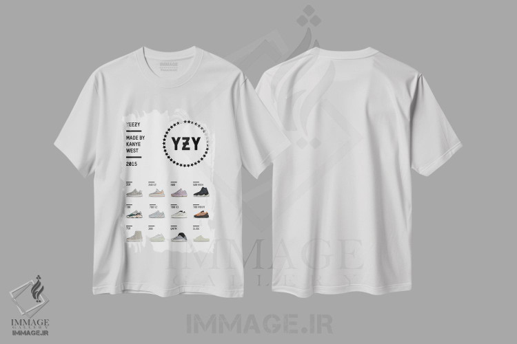 تیشرت طرح دار لیست کفش های YZY، هنر آمریکایی آفریقایی تبار اثر آوی سیکس | immage.ir