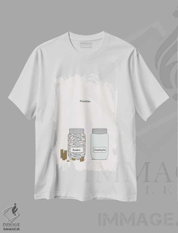 تیشرت طرح دار سرمایه کتانی، هنر دیجیتال اثر آوی سیکس | immage.ir