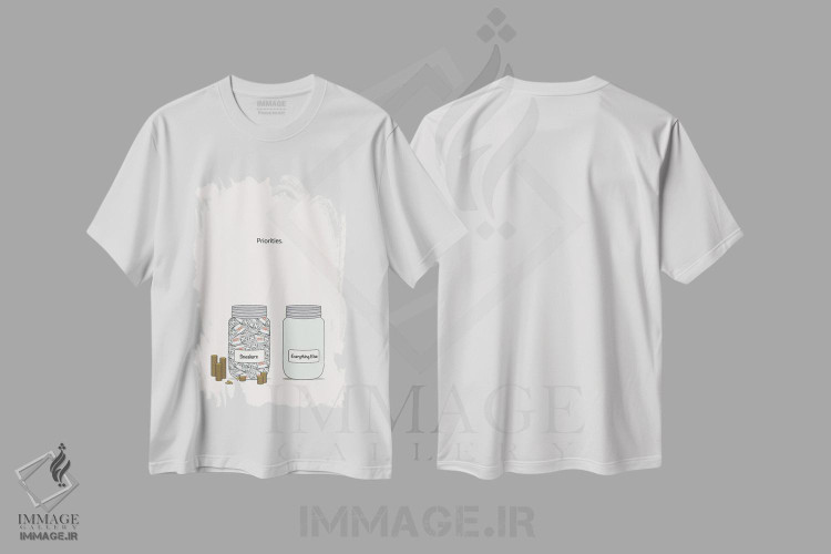 تیشرت طرح دار سرمایه کتانی، هنر دیجیتال اثر آوی سیکس | immage.ir