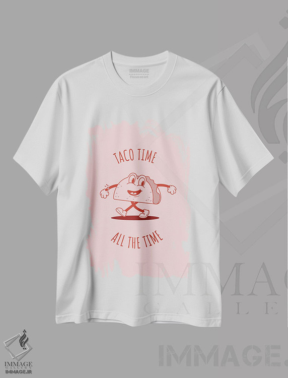 تیشرت طرح دار تاکو تایم، هنر دیجیتال اثر آوی سیکس | immage.ir