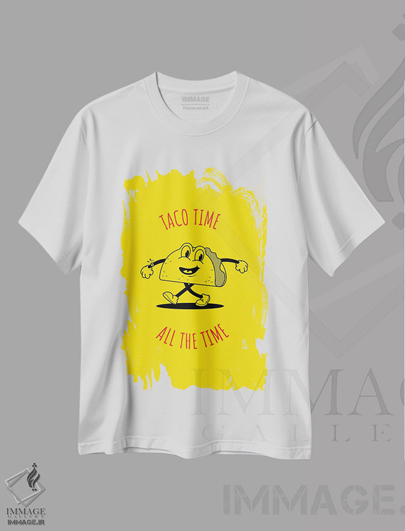 تیشرت طرح دار تاکو تایم، هنر دیجیتال اثر آوی سیکس | immage.ir
