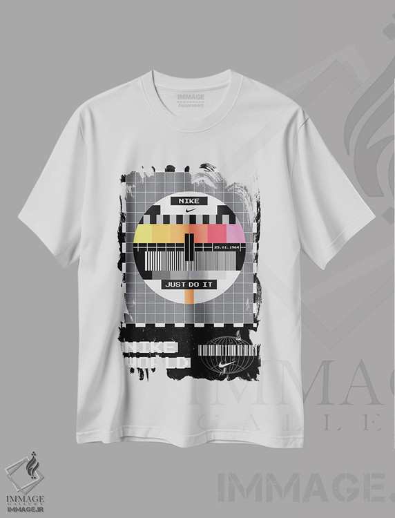 تیشرت طرح دار نایک رترو، هنر دیجیتال اثر آوی سیکس | immage.ir